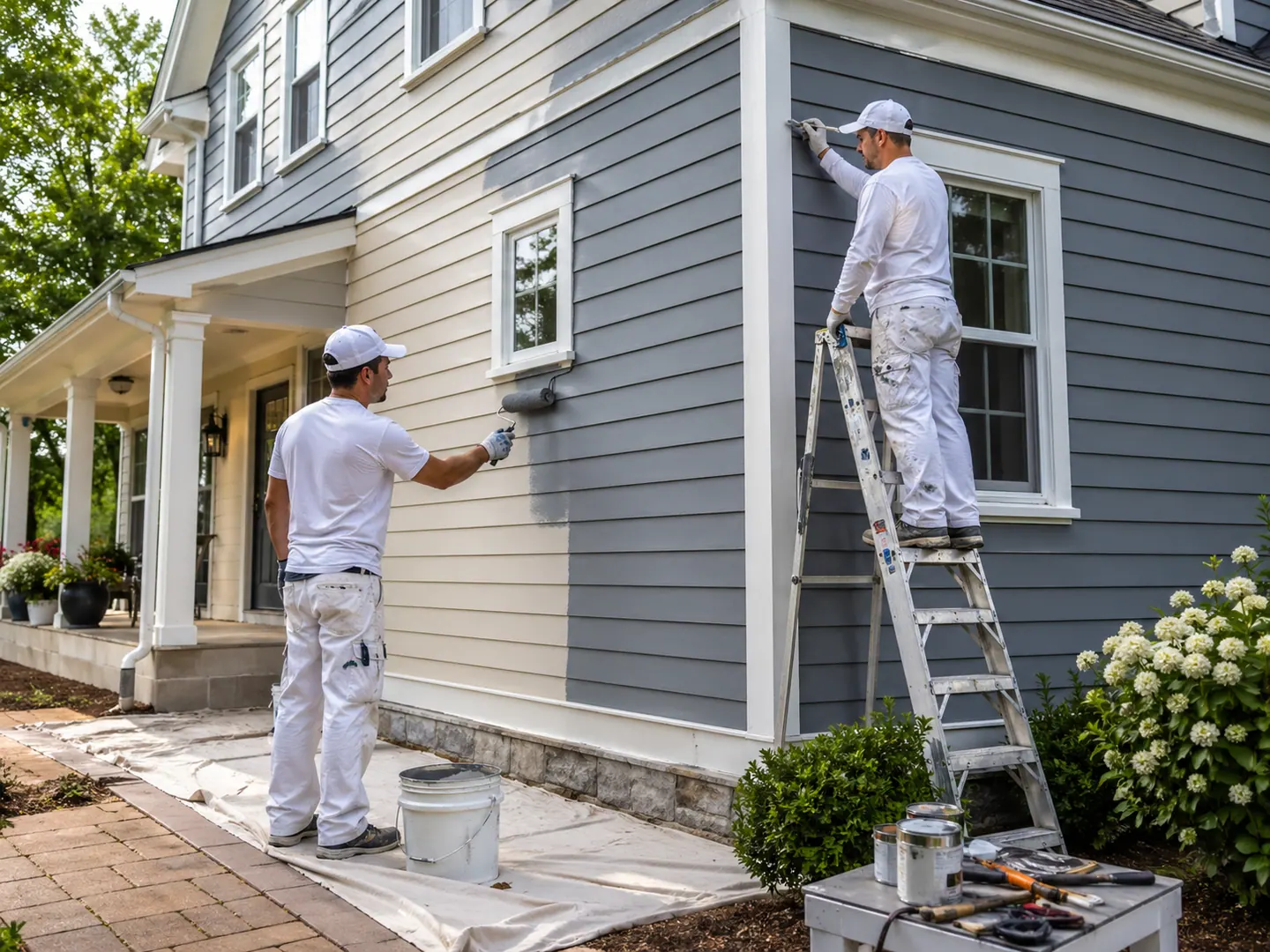 Freshly updated siding and exterior paint
